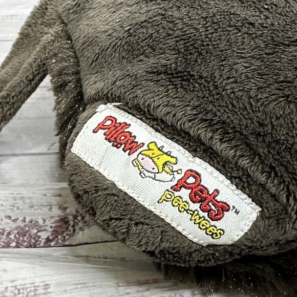 Pillow Pets Pee Wees 11 inch Chocolate Moose Brown Plush Stuffed Animal Toy Soft - Picture 8 of 8